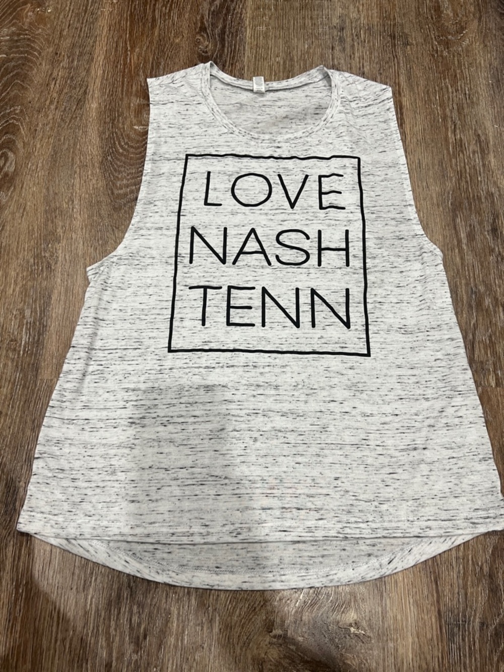 Bella Canvas White Heathered LOVE NASH TENN Graphic Tank